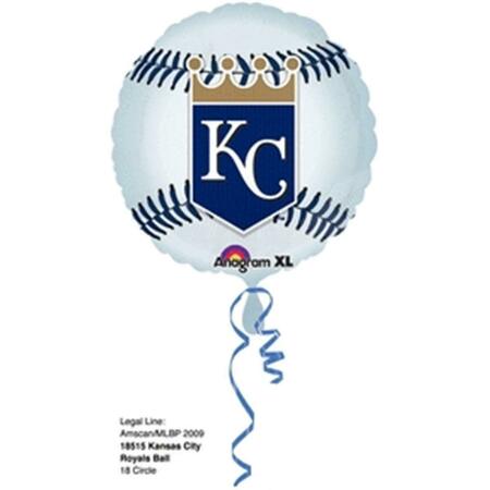 ANAGRAM 18 in. Kansas City Royals Foil Flat Balloon, 5PK 44346